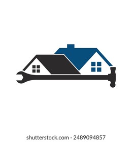 Vector de logotipo de mejoras para el hogar. Logotipo de reparación del hogar