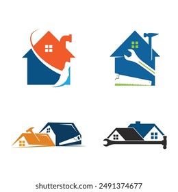 Home improvement logo vector. Home repair logo