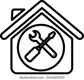 Home Improvement Outline icon vector illustration 
