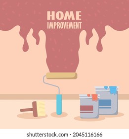 home improvement process wall painting