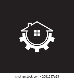 home improvement silhouette logo design