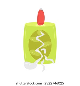 Home incense, aroma diffuser. Creeping smoke. Vector illustration.
