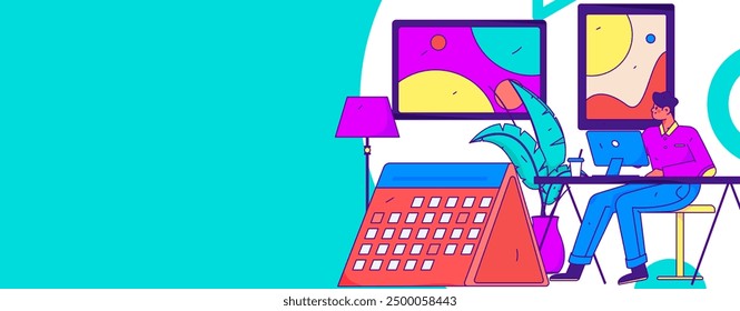 Home indoor character scene flat vector concept operation hand drawn illustration
