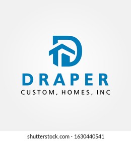 home industry for "d" concept home 
 for draper building estate logo