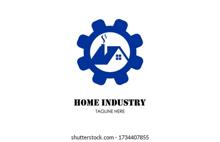 Ilustración de diseño vectorial de logotipo de la industria del hogar