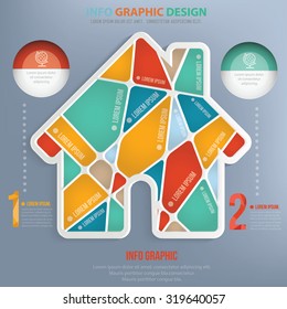 Home info graphic design,clean vector