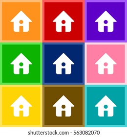 Home information vector icon for web design and mobile application user interface