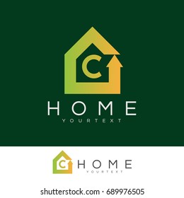 home initial Letter C Logo design