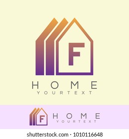 home initial Letter F Logo design