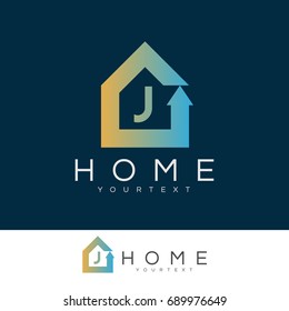 home initial Letter J Logo design