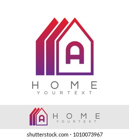 home initial Letter A Logo design