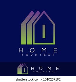 home initial Letter I Logo design