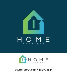 home initial Letter I Logo design