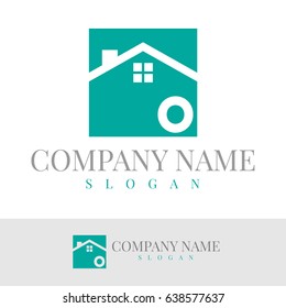 home initial Letter O Logo Design
