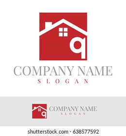 home initial Letter Q Logo Design
