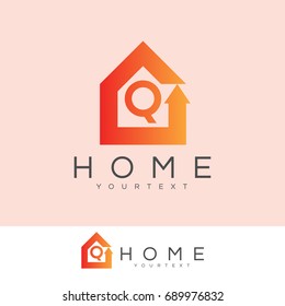 home initial Letter Q Logo design