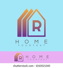 home initial Letter R Logo design