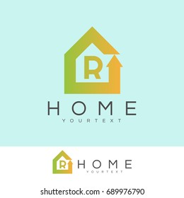 home initial Letter R Logo design