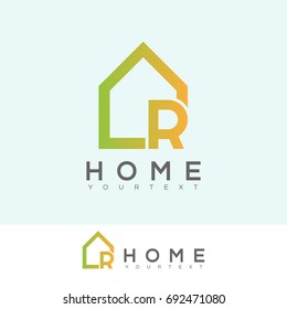 home initial Letter R Logo design
