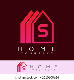 home initial Letter S Logo design