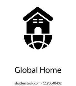 Home inside the globe showing global home 