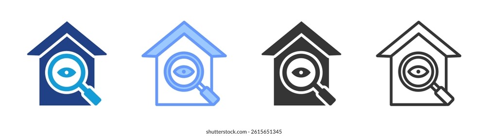 Home Inspection icon set multiple style collection