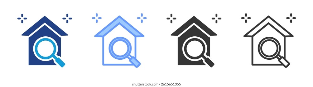 Home Inspection icon set multiple style collection