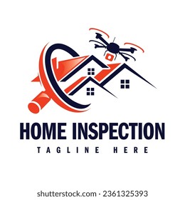 Home inspection logo design vector. House inspector business logo.