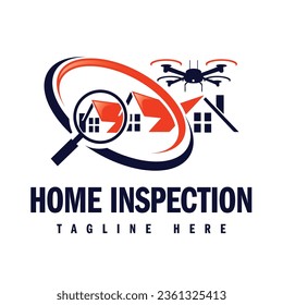 Design-Vektor für die Innenkontrolle. Firmenlogo des Hausinspektors.