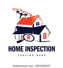 Home inspection logo design vector. House inspector business logo.