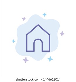 Home, Instagram, Interface Blue Icon on Abstract Cloud Background