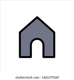 Home, Instagram, Interface  Flat Color Icon. Vector icon banner Template. Vector Icon Template background