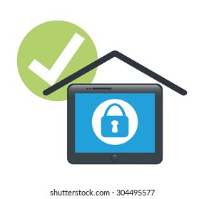 Home Insurance digital design, vector illustration 10 eps graphic