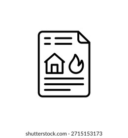 Documento de seguro de vivienda que describe la cobertura contra incendios y los Planes de protección para los propietarios