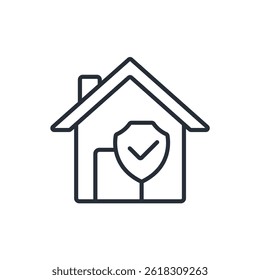 home insurance icon collection .design style with background