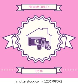 Home insurance icon. Graphic elements for your design