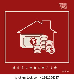 Home insurance icon. Graphic elements for your design
