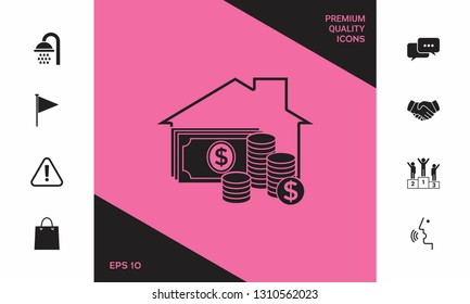 Home insurance icon. Graphic elements for your design