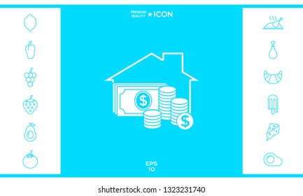 Home insurance icon. Graphic elements for your design