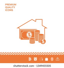 Home insurance icon. Graphic elements for your design