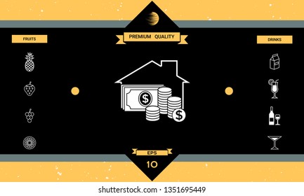 Home insurance icon. Graphic elements for your design