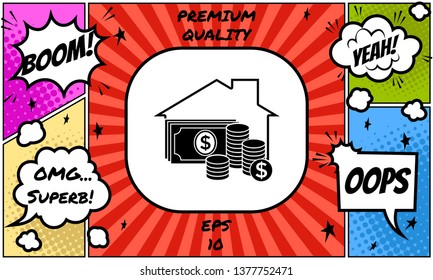 Home insurance icon. Graphic elements for your design