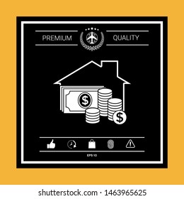 Home insurance icon. Graphic elements for your design