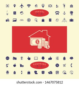 Home insurance icon. Graphic elements for your design