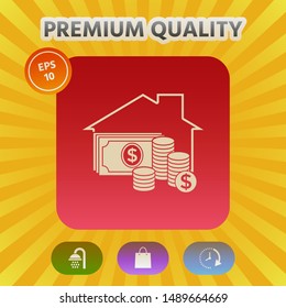 Home insurance icon. Graphic elements for your design