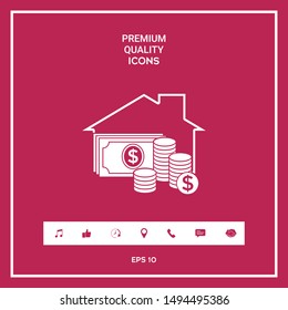 Home insurance icon. Graphic elements for your design