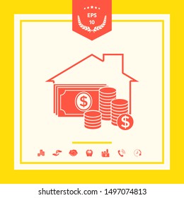 Home insurance icon. Graphic elements for your design