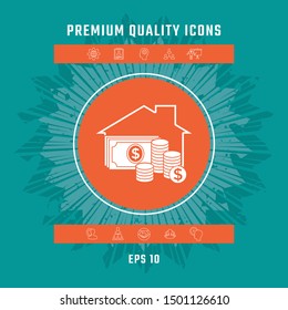 Home insurance icon. Graphic elements for your design