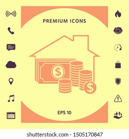 Home insurance icon. Graphic elements for your design