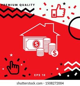 Home insurance icon. Graphic elements for your design